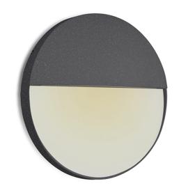 M7017  Baker Large Round Wall Lamp 6W LED IP54 Anthracite